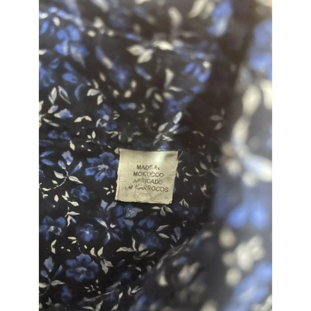 Gant Shirt Mens Medium Floral Slim Fit Broadcloth Long Sleeve Blue